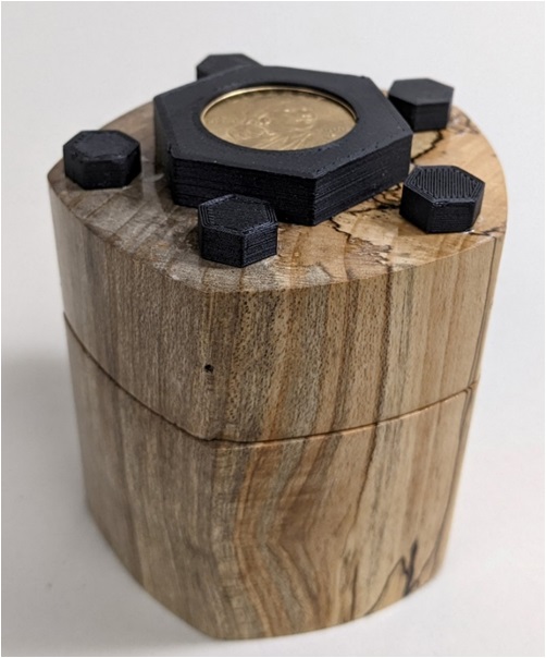 Bolted Coin Puzzle Box